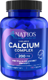 NATIOS Chelated Calcium Complex, Vápník s vitamíny D3 a K2 MK-7, 200 mg, 100 kapslí